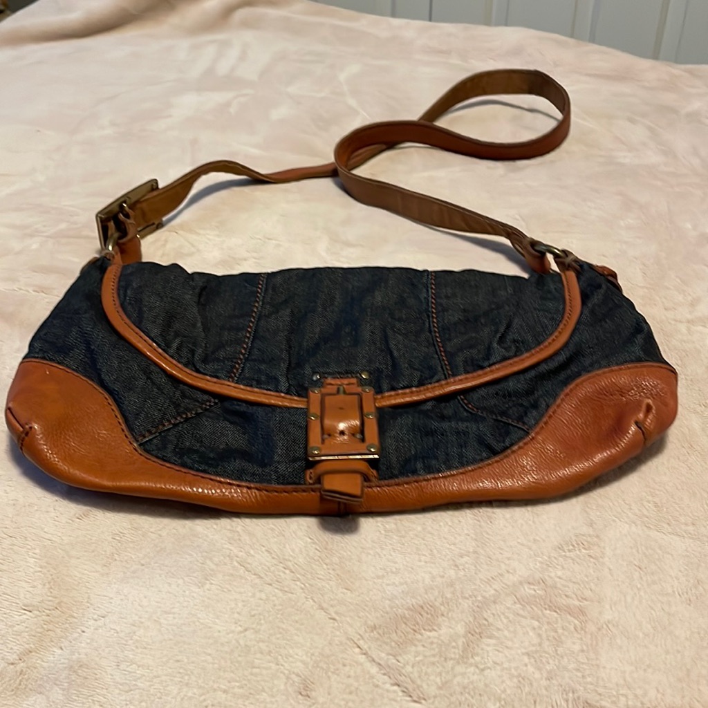 Lucky Brand Denim And Leather Handbag